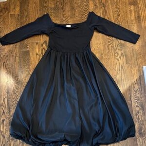 a new day Women's Black off the shoulder Long Sleeve Bubble  Dress